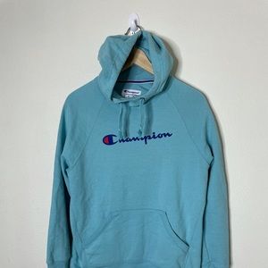Champion Pullover Hoodie Sweatshirt - Womens Size Small S - Light Blue